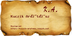 Kuczik Arétász névjegykártya